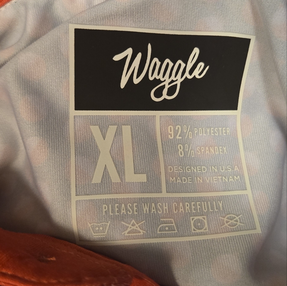 Waggle Red & Navy Bobber Print Short-Sleeve Golf Polo XL NWT (6475) - Picture 7 of 7